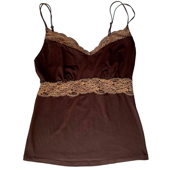 Cosabella brown with bronze lace trim camisole - Size L - Picture 4 of 9